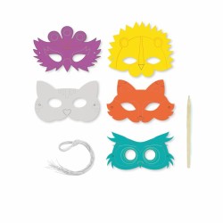 Pacchetto Scratch Art - 5 maschere di animali. n1