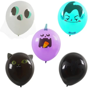 DIY - 5 palloncini con adesivi di Halloween