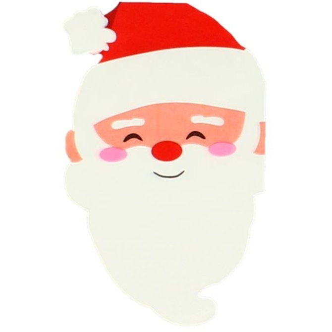 20 mini tovaglioli con testa di Babbo Natale 