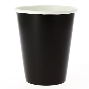 8 Bicchieri Compostabile Nero