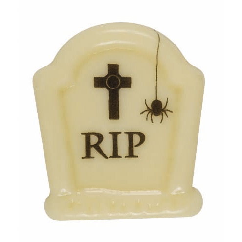 5 Lapidi RIP (4 cm) - Cioccolato bianco 