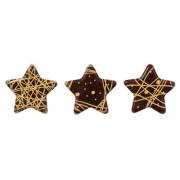 3 Mini stelle oro - Cioccolato fondente