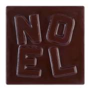 2 Estremità Tronchetto Natale Rilievo (8 cm) - Cioccolato