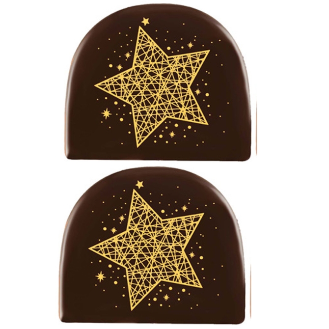 2 Estremit Tronchetto Albero Oro (7, 7 cm) - Cioccolato 