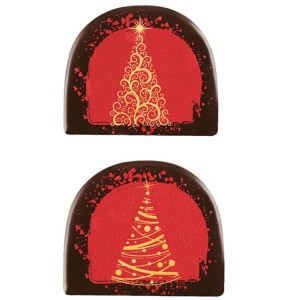 2 Estremità Tronchetto Albero arabeggiante (7,7 cm) - Cioccolato