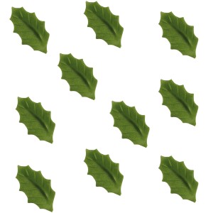 10 Foglie di Agrifoglio Verde scuro (4,7 cm) - Azimo
