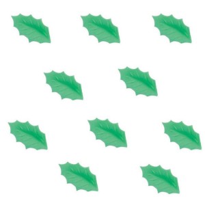 10 Foglie di Agrifoglio Verde chiaro (4,7 cm) - Azimo