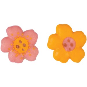 2 Fiorellini Pastello (2,7 cm) - Cioccolato Bianco