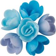 6 Mini Rose Blu (3 cm) - Azzimo
