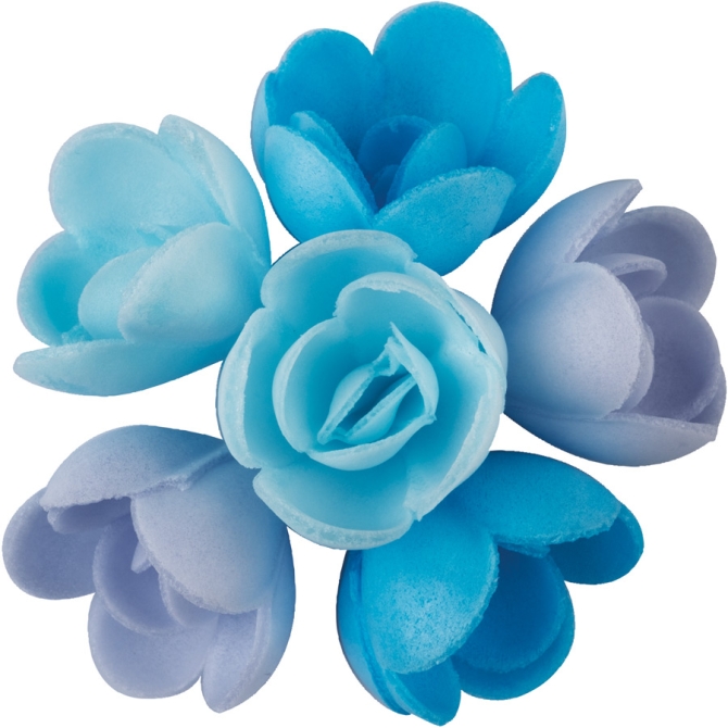 6 Mini Rose Blu (3 cm) - Azzimo 