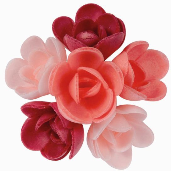 6 Mini Rose Rosa (3 cm) Azzimo - Sapore Frutti Rossi 