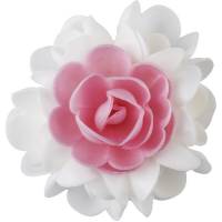 1 Mazzo di Rose Bianche e Rosa (10 cm) - Azzimo