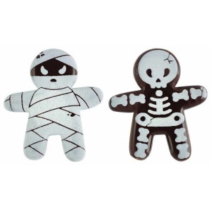 2 Omini Pan di zenzero (4cm) - Cioccolato fondente