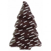 2 alberi di Natale innevati - cioccolato fondente