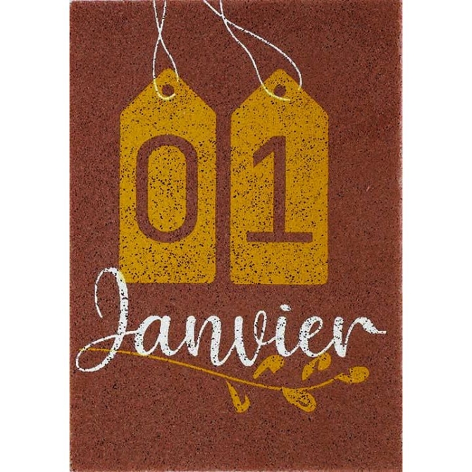 2 Placchette 1er Janvier (6 cm) - Azimo 