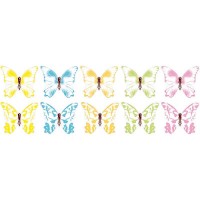5 Papillons Pastello (4,7 x 5,5 cm) - Azimo
