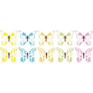 5 Papillons Pastello (4,7 x 5,5 cm) - Azimo