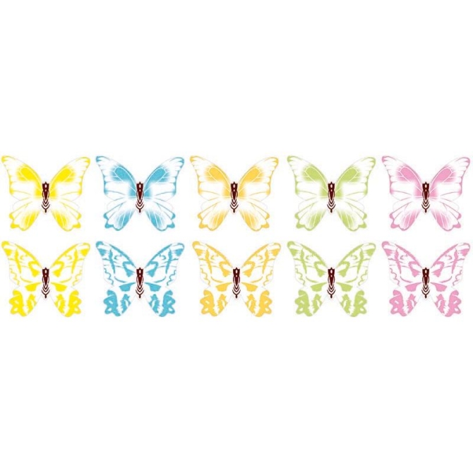 5 Papillons Pastello (4, 7 x 5, 5 cm) - Azimo 