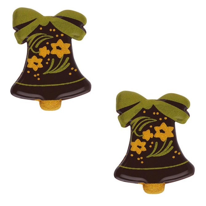 2 Cloches Narcisi (3, 8 cm) - Cioccolato fondente 