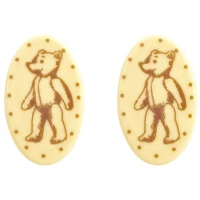 2 Wafer Natalizi Vintage Ovali (5,5 cm) - Cioccolato Bianco