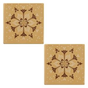 2 estremit del tronchetto di Natale (8 cm) - Cioccolato biondo