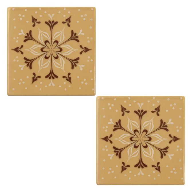 2 estremit del tronchetto di Natale (8 cm) - Cioccolato biondo 