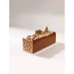 2 estremit del tronchetto di Natale (8 cm) - Cioccolato biondo. n2