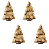4 Alberi di Natale (4,5 cm) - Cioccolato biondo