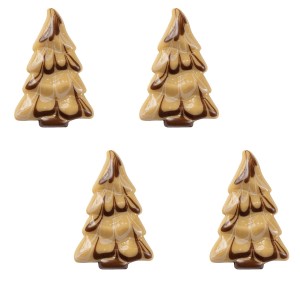 4 Alberi di Natale (4,5 cm) - Cioccolato biondo