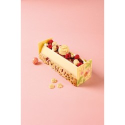 2 Terminali per tronchetto di Natale Modern Lines (8 cm) - Cioccolato bianco. n2