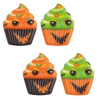 4 Mini Cupcake Mostro (3,6 cm) - Cioccolato Bianco