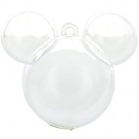 3 scatole Testa di topo da riempire (6 cm) - Plastica trasparente