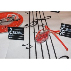 3 scatole Note musicali da riempire (8, 5 cm) - Plastica trasparente. n1