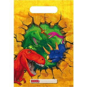 6 Sacchetti regalo Dinosauro