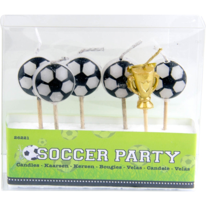 6 Candele da calcio piccole 