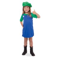 Travestimento Super Mario Bambina Verde 6-8 anni