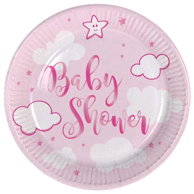 8 Piatti Baby Shower Bimba 