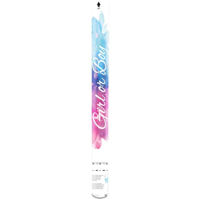 Cannone sparacoriandoli Gender Reveal Bambino Azzurro - 57cm 