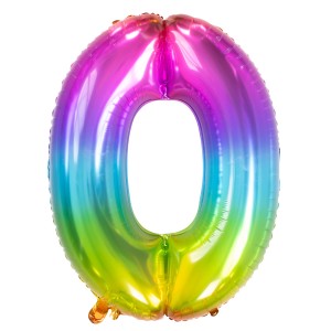 Palloncino gigante Rainbow Numero 0 - 81 cm