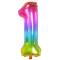 Palloncino gigante Rainbow Numero 1 - 81 cm images:#0