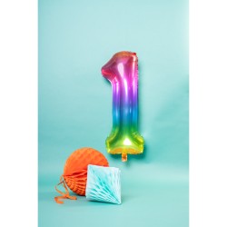 Palloncino gigante Rainbow Numero 1 - 81 cm. n1