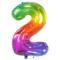 Palloncino gigante Rainbow Numero 2 - 81 cm images:#0