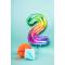 Palloncino gigante Rainbow Numero 2 - 81 cm images:#1