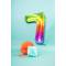 Palloncino gigante Rainbow Numero 7 - 81 cm images:#1