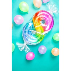Palloncino gigante Rainbow Numero 8 - 81 cm. n°2