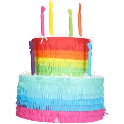 Torta Pinata Arcobaleno Buon Compleanno (25 cm). n1