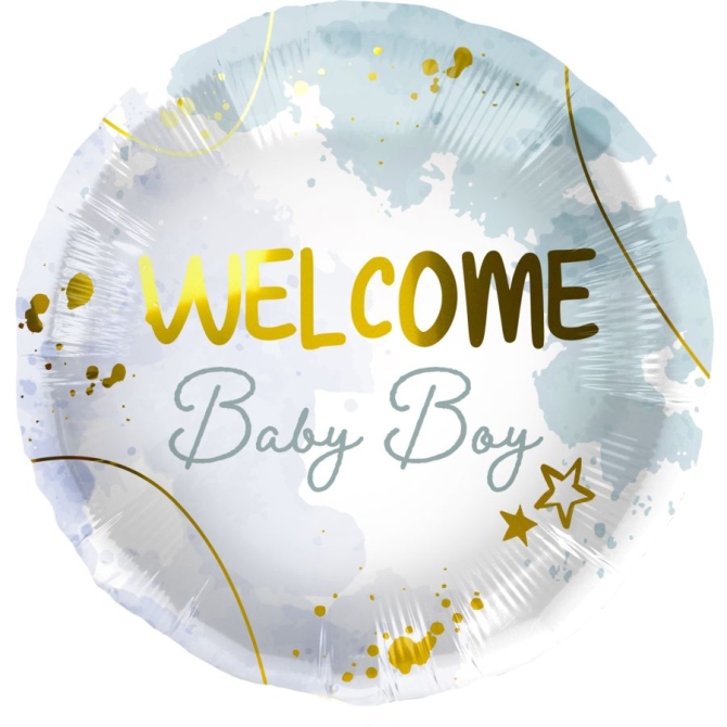 Palloncino da gonfiare Welcome Baby Boy - 45 cm 