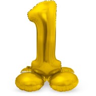 Pallone in alluminio con base in oro figura 1 - 72 cm