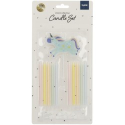 Set di 11 candele Unicorns & Rainbows - 10 cm. n3