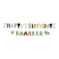 1 ghirlanda Lettera Happy Birthday Dino Roars